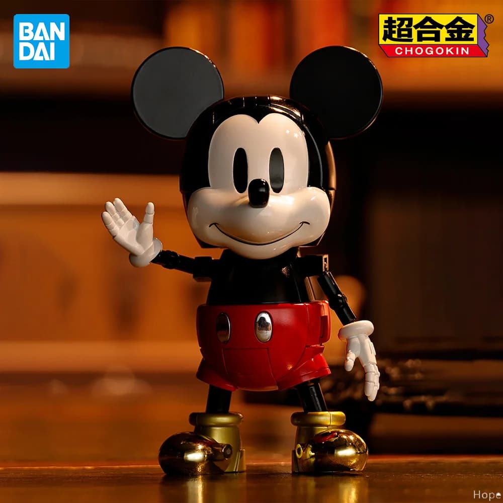 BANDAI CHOGOKIN Disney con licenza ufficiale Super trasformazione Topolino Figura Anime Action Model Giocattolo autentico