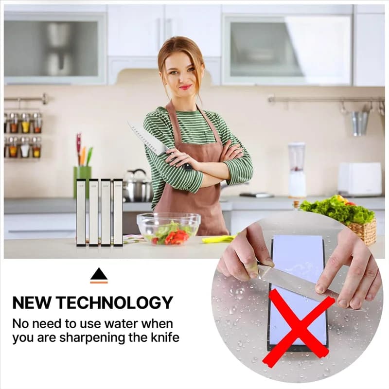 A56X diamond sharpener set 4 pieces of stone to sharpen the 240/400/600/1000 grain knives, for kitchen knives