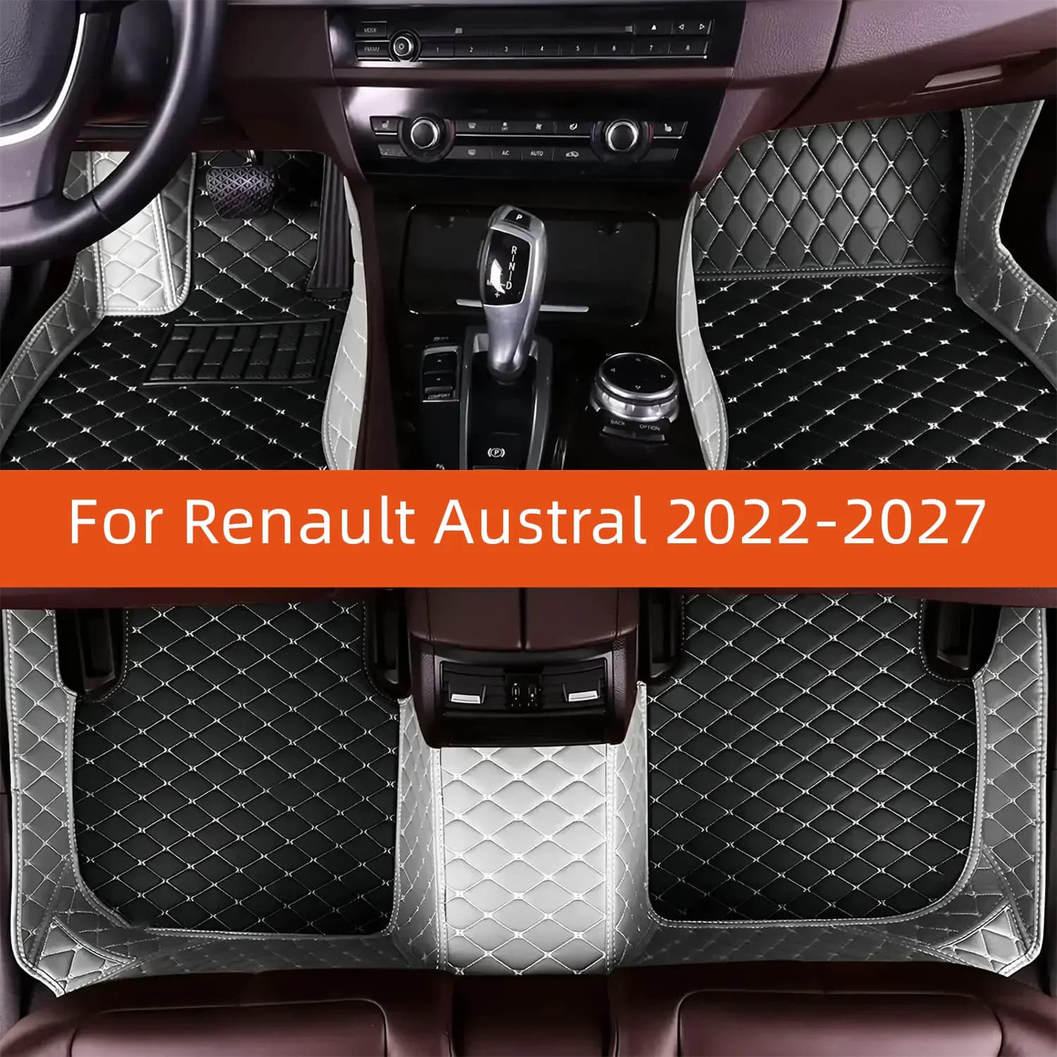 Tappetino per auto in pelle personalizzato per Renault Austral 2022 2023 2024 2025 2026 2027 Tappetino per auto Accessori interni