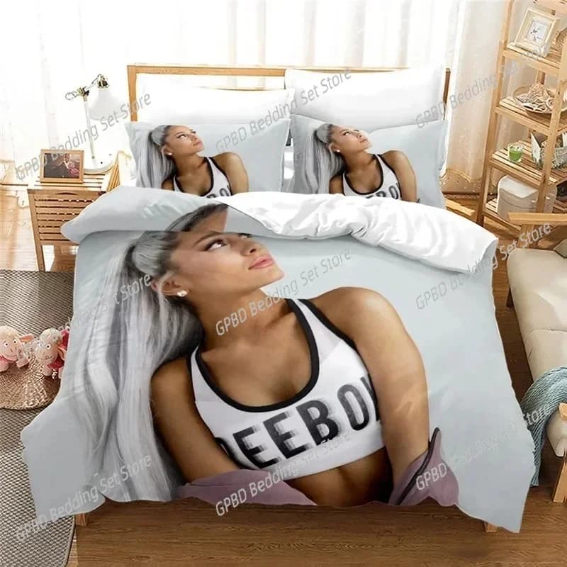 Moda ragazza sexy Ariana Grande confortevole copripiumino copripiumino federa set biancheria da letto decorazione camera da letto per bambini tessili per la casa