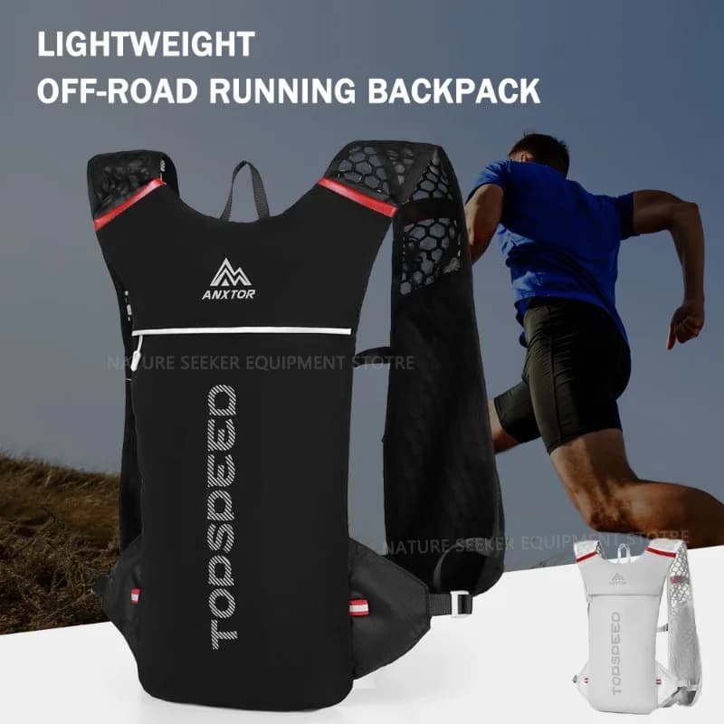 Trail Running 5L backpack, Ultra-light Hydrating Vest, Functional Handbag for Marathon, Cycling, Hiking, Mountaineering