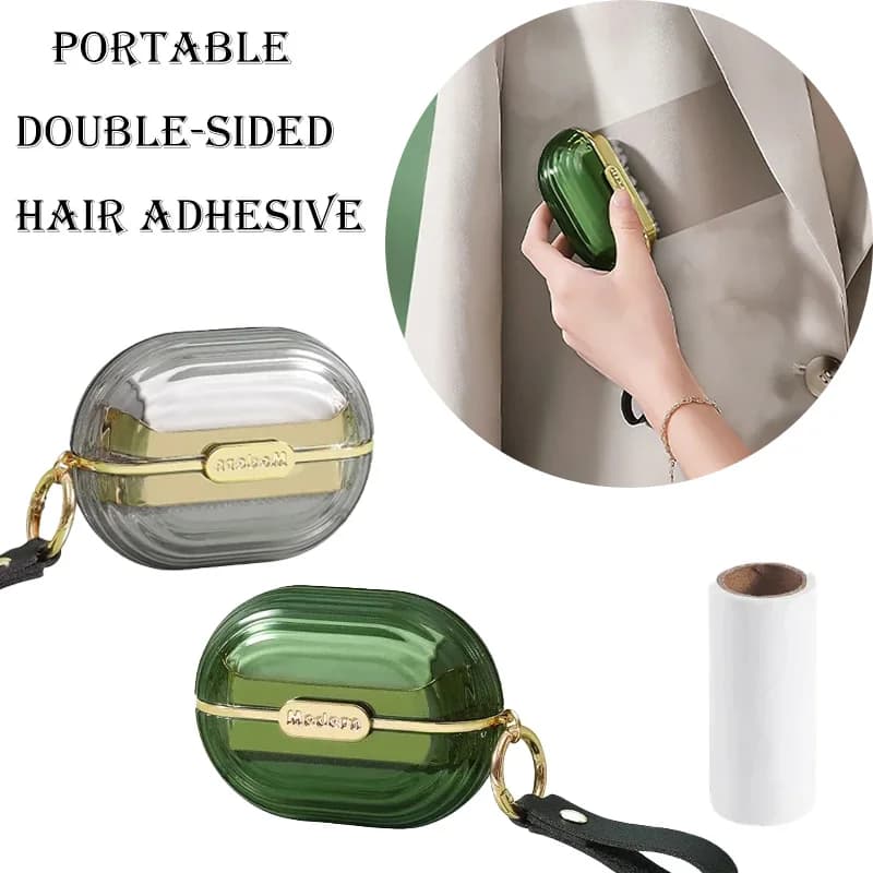 Mini Rullo Portatile per Rimozione Pelucchi con Coperchio e Carta Strappabile per Vestiti e Peli di Animali Domestici, Pulitore da Viaggio Efficiente ed Economico