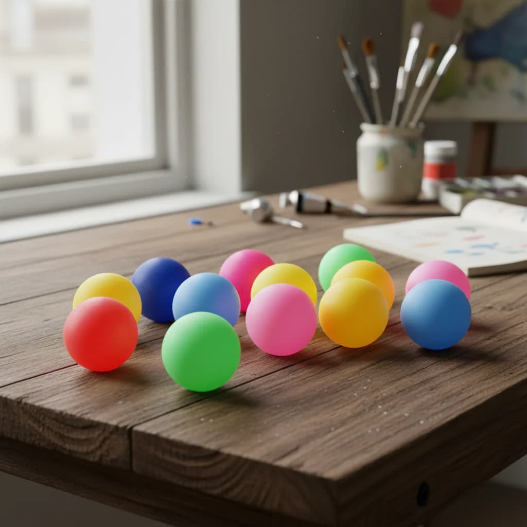 1pcs Color Random Colored Table Tennis Balls Matte Colored Table Tennis Ball 40mm PP Plastic Luminous Ping-pong Ball 2026