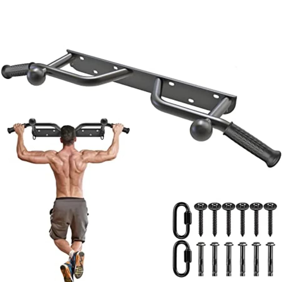 Durable, multifunctional, portable, wall-mounted traction bar for home fitness training