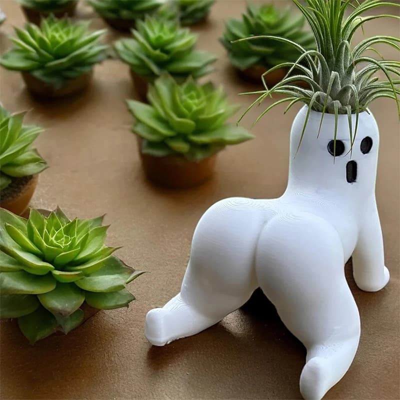 Plant Pots Funny Prank Gift Funny Big Booty Ghost Planter Big Booty Air Plant Display Planter Decoration