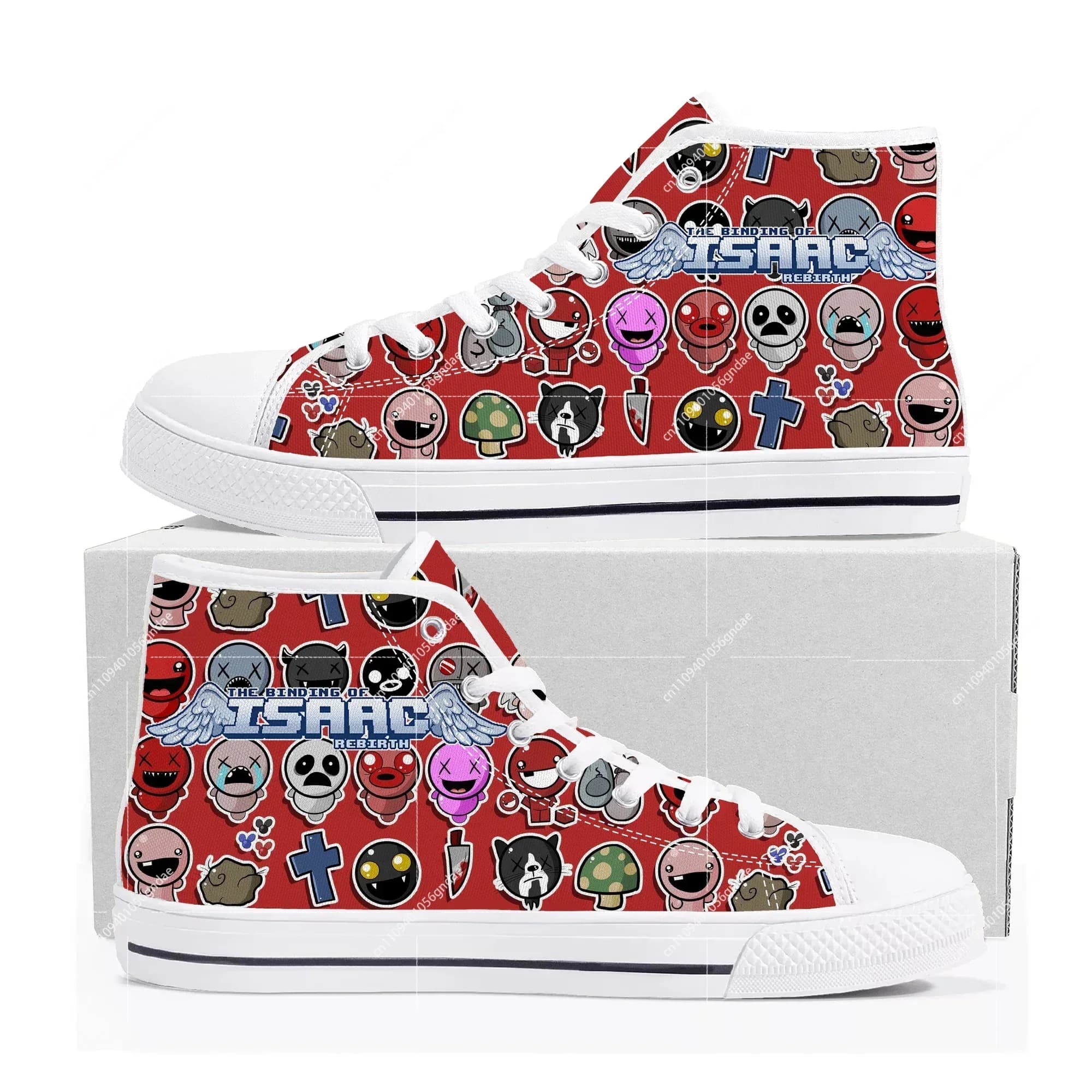 The Binding of Isaac High Top Sneakers Cartoon Game Mens Womens Teenager High Quality Canvas Shoes Casual Tailor Made Sneaker
