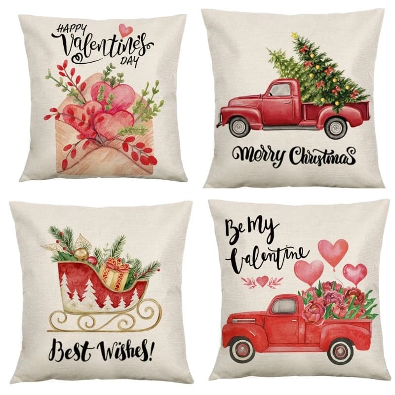 Fodera per cuscino natalizio Fodera per cuscino per vacanze invernali Fodera per cuscino per divano Decorazione natalizia Regalo