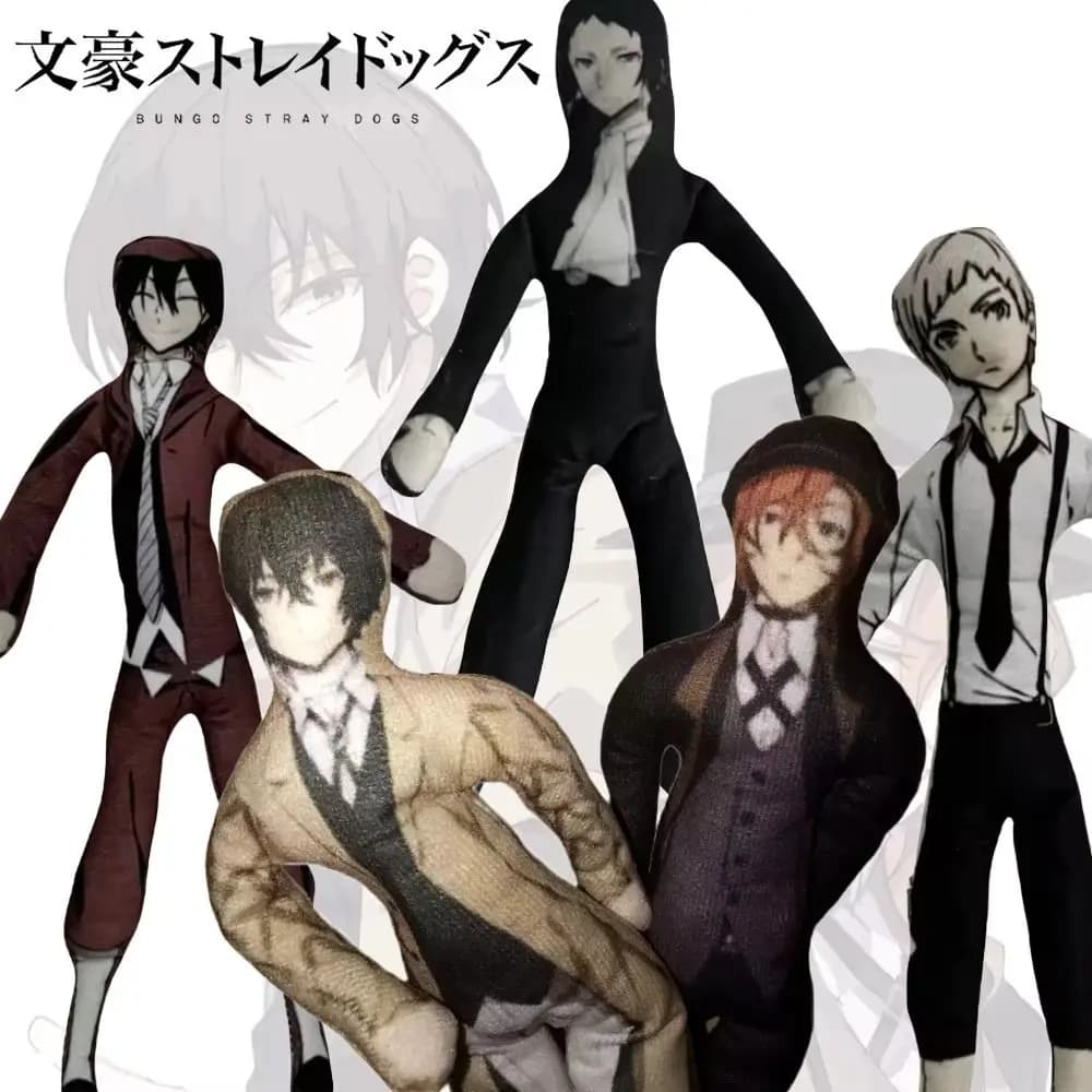 Anime Bungou Stray Dogs Peluche Bambola Giocattolo Osamu Dazai Atsushi Nakahara Chuya Twistable Forma Carino Morbido Peluche Bambola Regali Di Compleanno