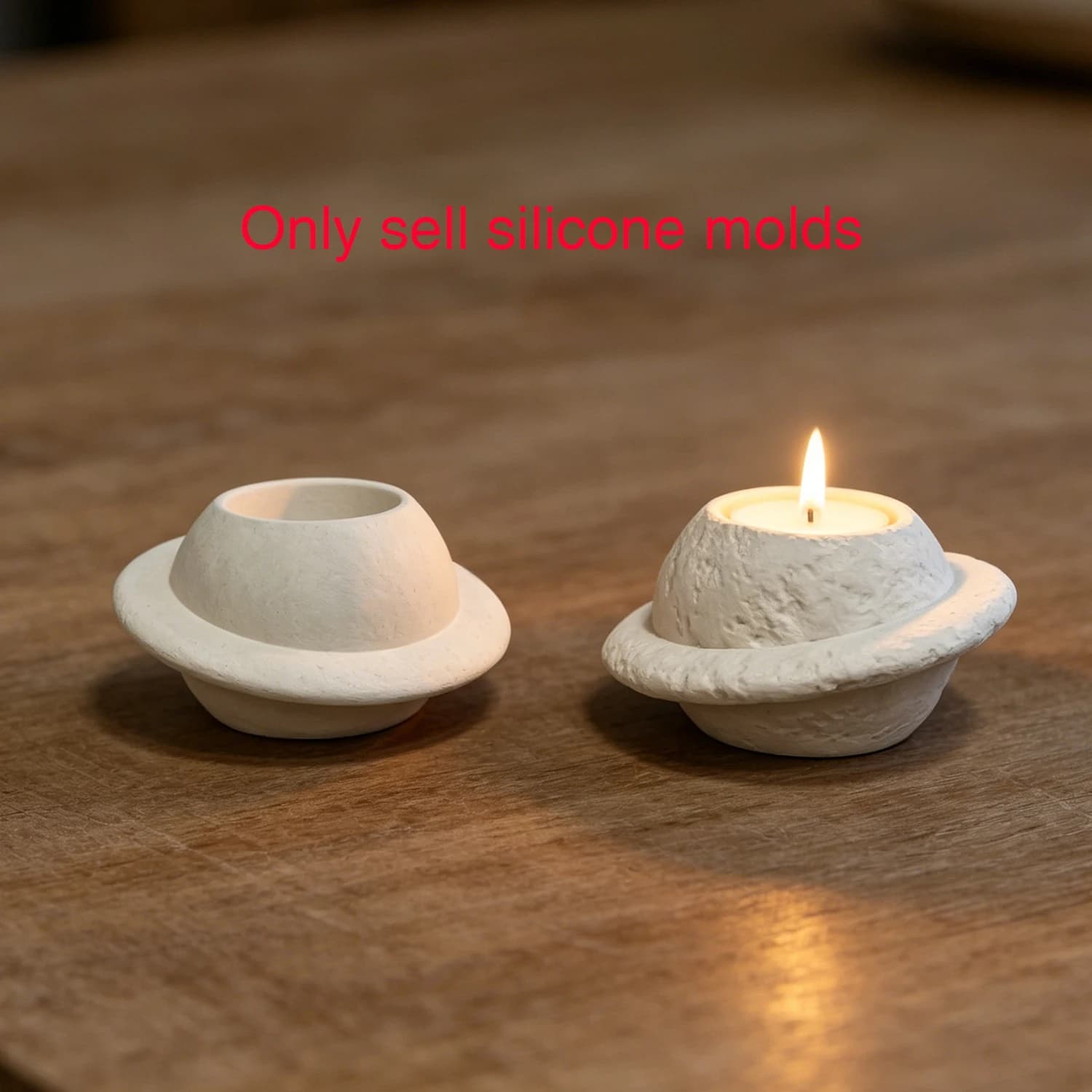 Silicone Mold For Planet Shape Wax Cup - Candle Holder Mold for Tea Light, DIY Concrete Plaster, Modern Desk Decor