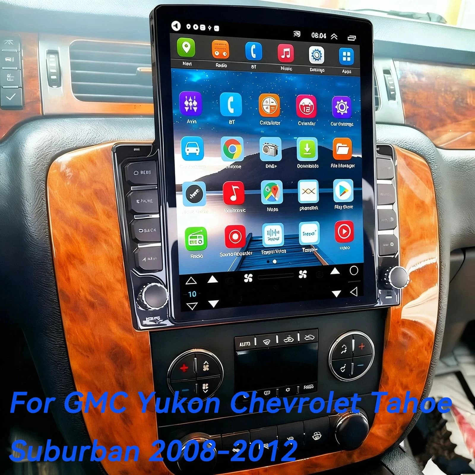 Autoradio Android 16 da 9.7 pollici per GMC Yukon Chevrolet Tahoe Suburban 2008-2012, lettore multimediale Carplay, navigatore stereo, Wifi+4G