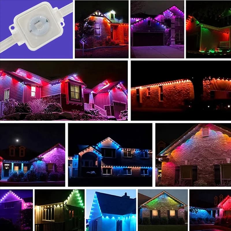 A02M-Smart Fantasy Rhythmic Eaves Light WIFI Controller Works With Alexa Google Home Assistant EU Plug