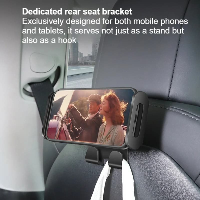Back Seat Phone Support for Tesla Model 3 Y Juniper, 360 degree Rotating Hook, Auto Poggiat Support for Tablet PC iPad Mini