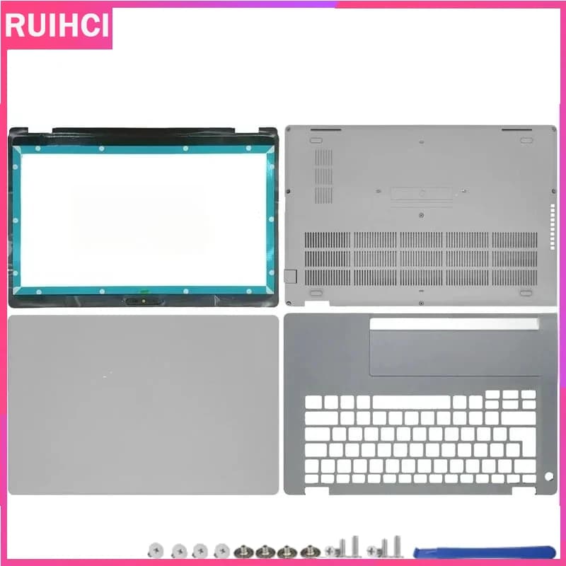 Per DELL Latitude 5410 E5410 Nuova Cover Posteriore LCD, Cornice Anteriore, Poggiapolsi, Base Inferiore 0NKPM7 00W819 Argento