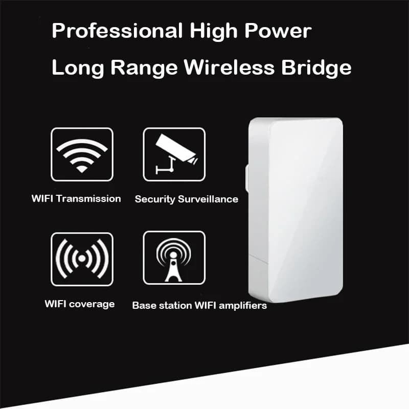 Wireless Bridge Router Outdoor CPE 2.4G 1-3KM Network Bridge Long Range Wifi Repeater 300Mbps AP Wifi Signal Amplifier
