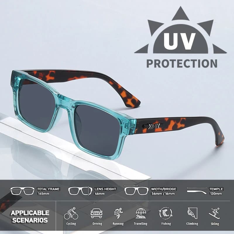 Retro Punk Fashion Sunglasses Men Unisex Square Frame UV400 Sunscreen 2026 New Fashion Outdoor Adventures Casual Style Shades