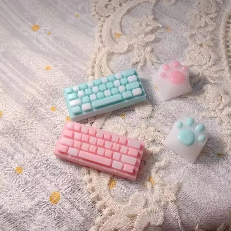 Tasti Enter/Shift 2.25U per personalizzazione manuale dei copritasti rosa e blu, copritasti per tastiera meccanica a croce asse