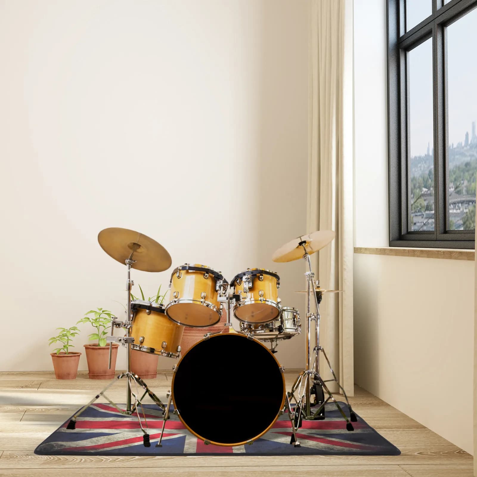 Drum Rugs or Mats Non-Slip Soundproof Carpet Floor Soundproofing Drum-rugs Electric