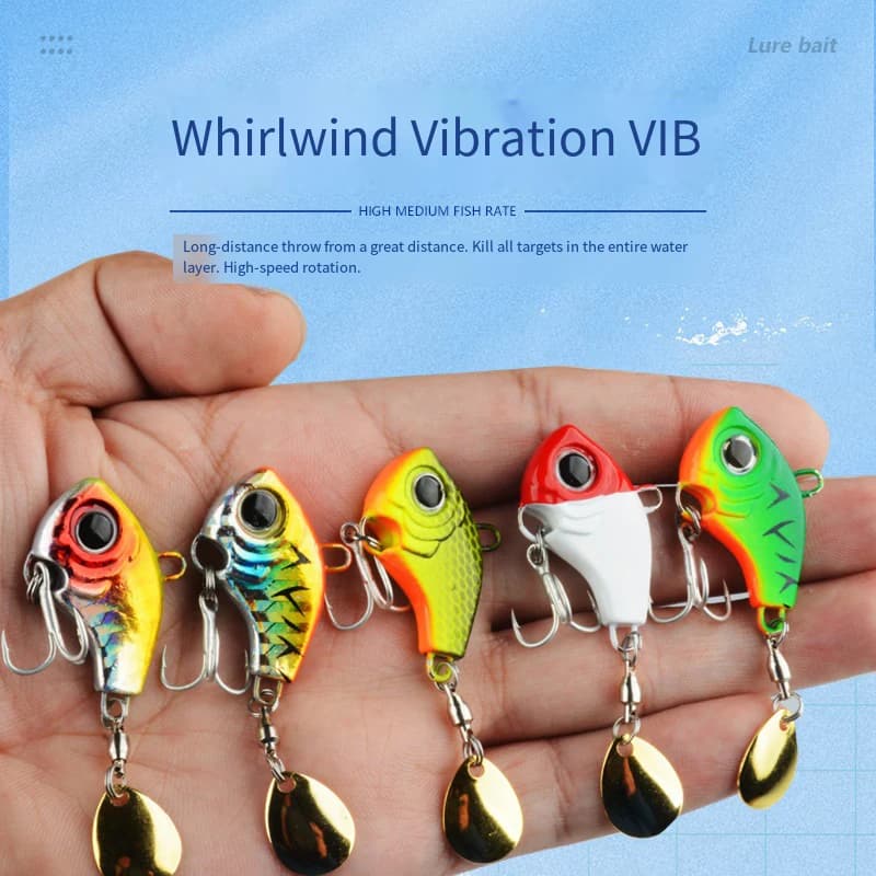 5g-30g Metal Vib Fishing Lure With Spoon Sequin For Trout Fly Fishing Durable Metal Construction Suitable Freshwate Fishing