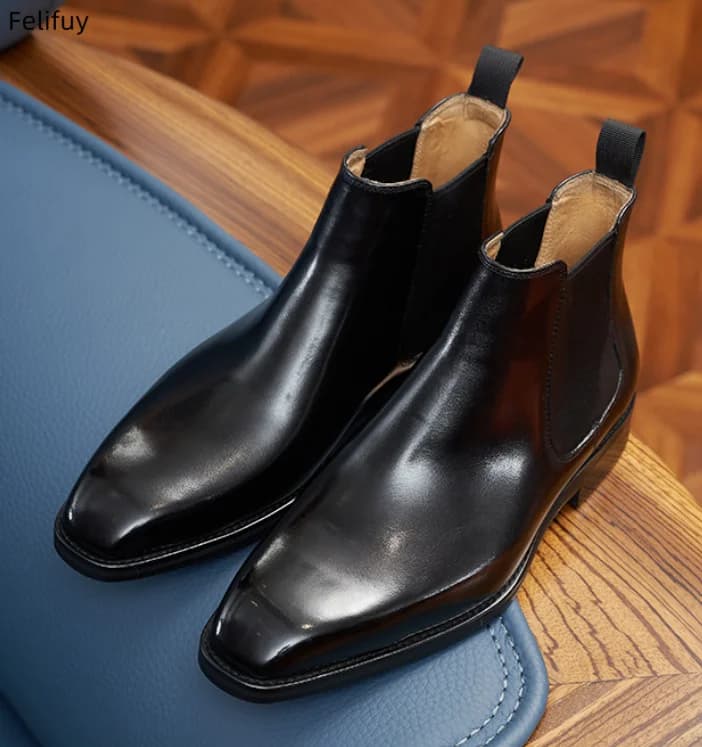 Nuovi Stivali Chelsea Autunnali da Uomo in Vera Pelle Marrone Versatili Business Casual Stile Britannico per Feste Classici Stivaletti alla Caviglia