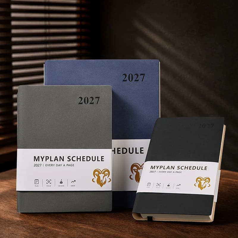 Planner 2027 Agenda Notebook Calendar Diary A5 A6 A4 Notepad Journal Organizer 365 Days Daily Note Book Stationery Sketchbook