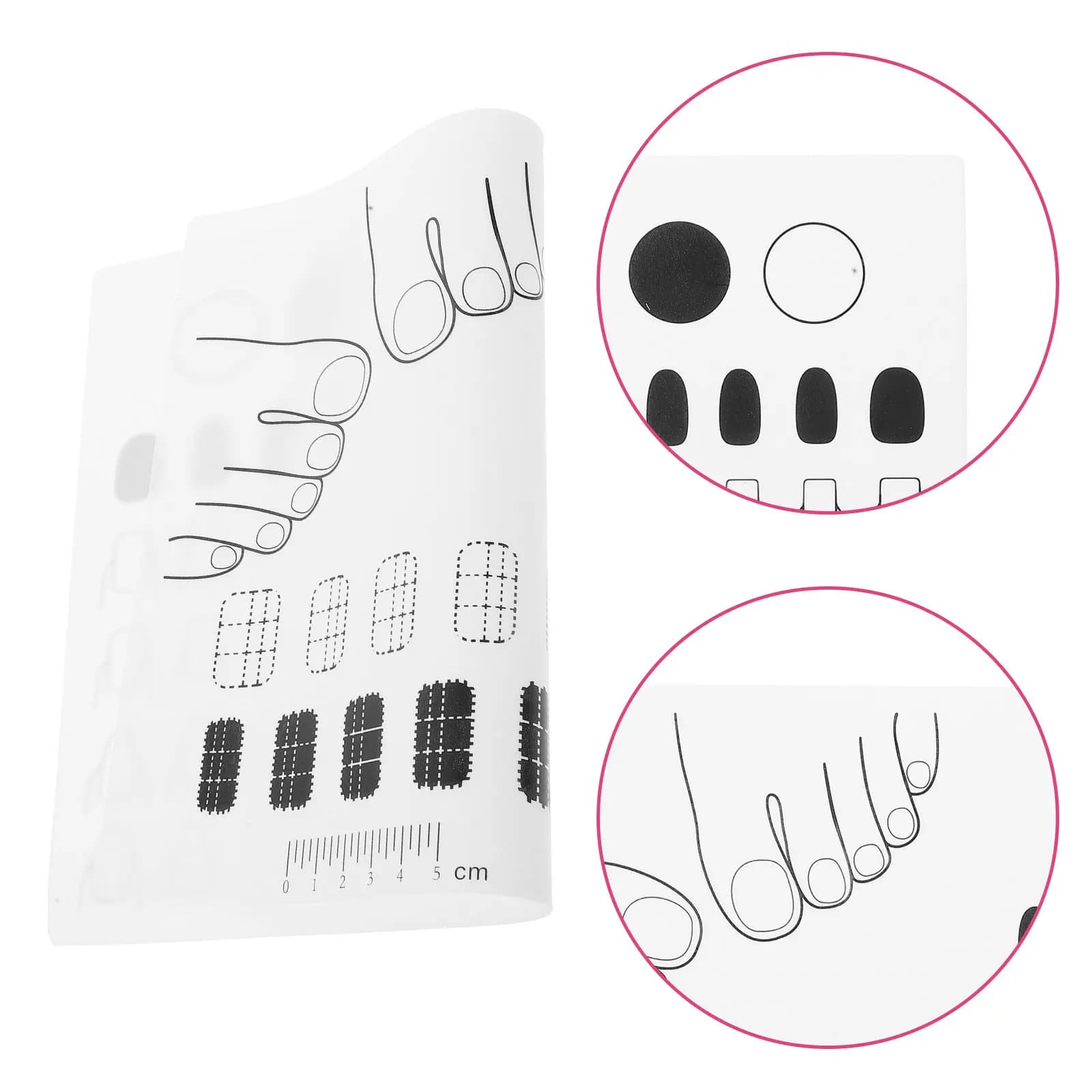 Silicone Nail Practice Mat White Laptop Keyboard Pad Hand for Art Transfer Mixing DIY Home Salons Easy Clean Soft Stable