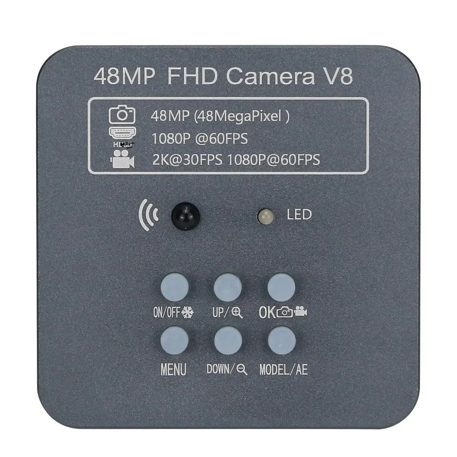 !Microscopio Video 48MP FHD V8 2K 1080P Attacco C industriale per riparazione PCB del telefono