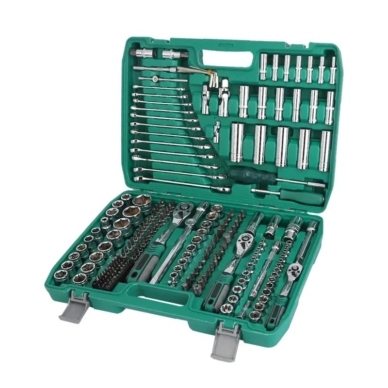 Set di utensili manuali per hardware con prese da 216 pezzi Set di bussole per chiavi a cricchetto per veicoli di riparazione automatica