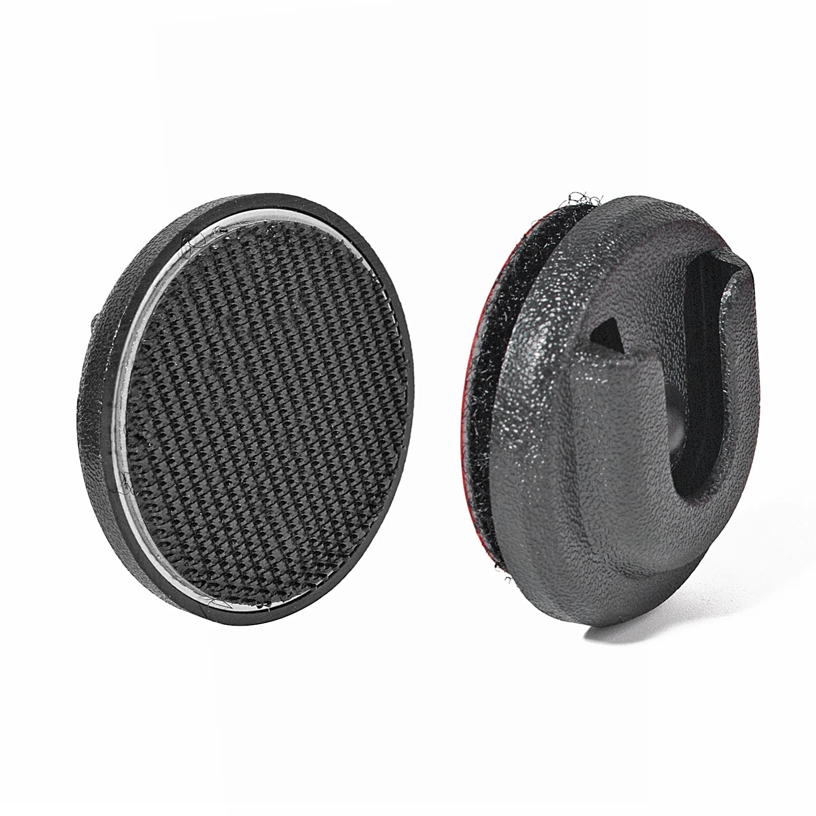 Ham CB Radio Microphone Holder,Vehicle Mic Clip Hanger with Hook and Loop Tape for Mobile Radio Speaker mics with Round Knob