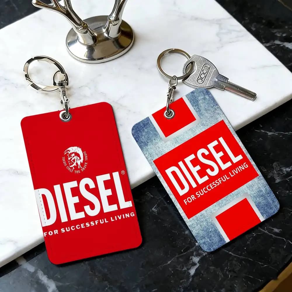 Porta carte di moda D-Diesel per viaggi quotidiani, biglietti per autobus, protezione per carte di accesso, adatto per l'uso quotidiano.