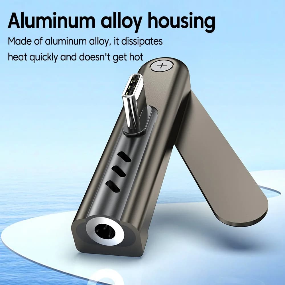 USB C To 3.5mm Audio Adapter Foldable Phone Stand Elbow Type C Male To 3.5mm Female Headphone Jack Converter For iPhone 15 16 17