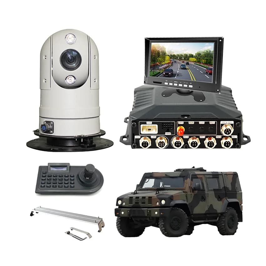 Sistema di monitoraggio MDVR montato su veicolo impermeabile a infrarossi con cupola con zoom ottico 33X con sensore CMOS per telecamera PTZ con montaggio su treppiede