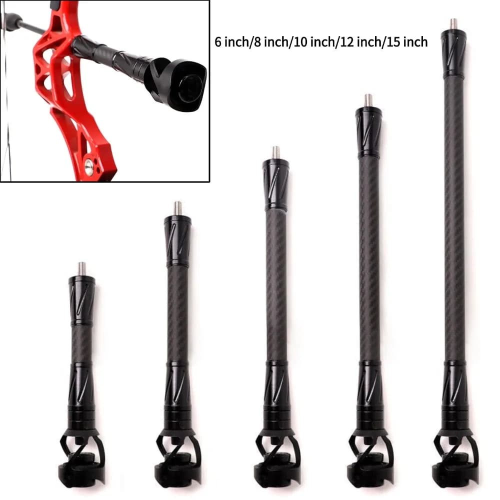 6/8/10/12/15Inch Compound Bow Stabilizer Rod Carbon Tube Balance Bar Rod for Bow Archery Shooting Hunting Target Accessories