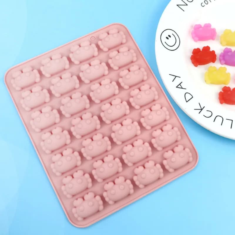 28 piccoli granchi fondente in silicone cioccolato fai da te fuoco vernice cera stampo verticale stampo per griglia di ghiaccio XG627