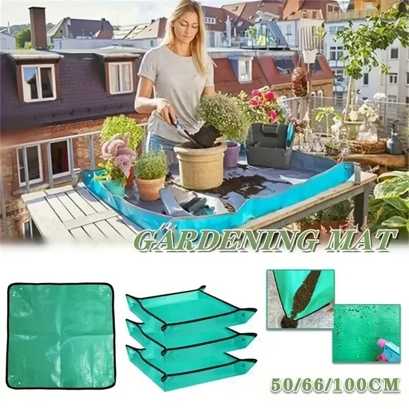 1pcs Plant Regeneration Mat Waterproof Transplant Mat Portable Square Foldable and Easy To Clean Succulent Transplant Mat