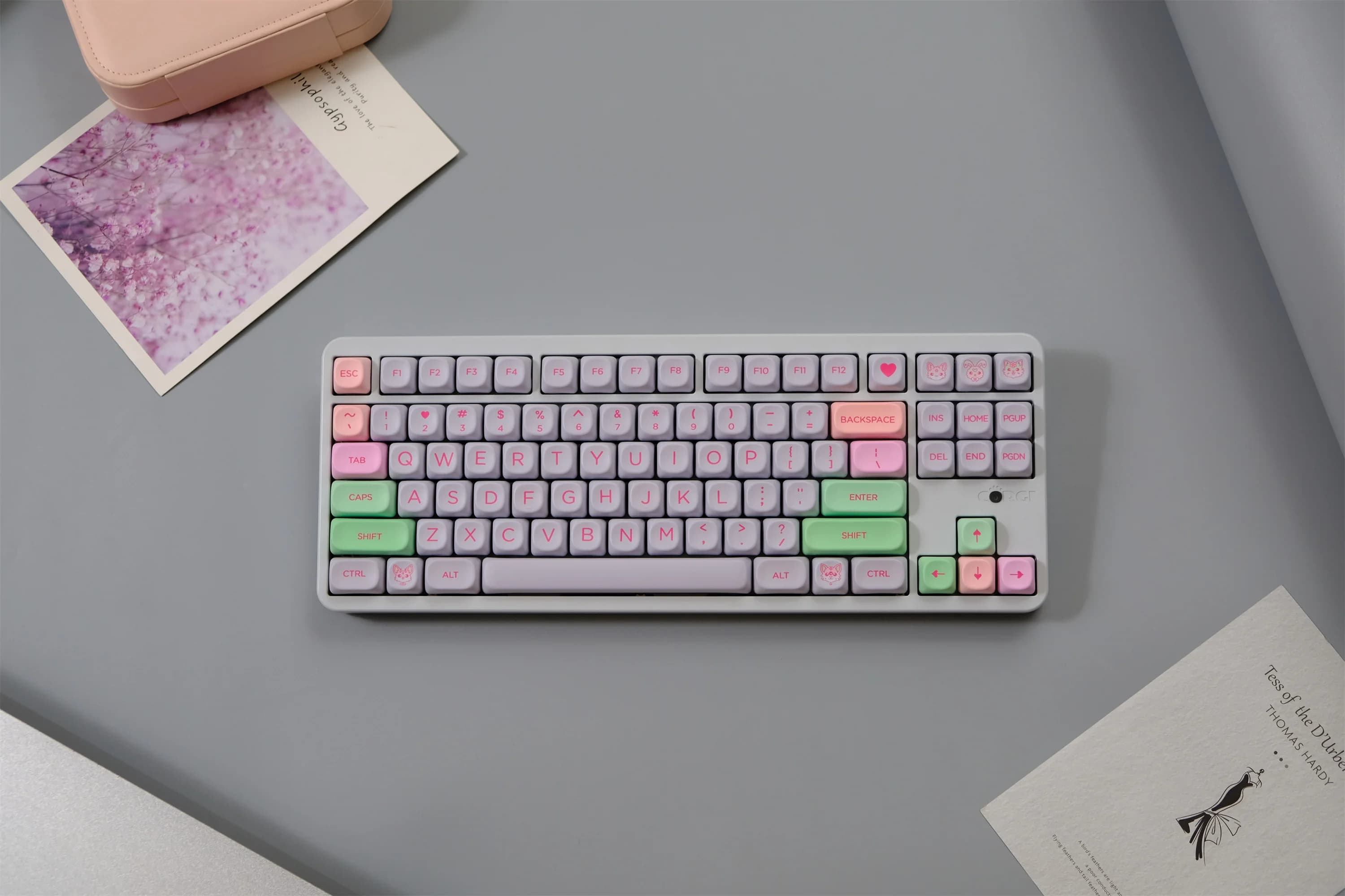 132 Keys Bizarre Keycaps XOA MOA Profile Multicolor Round PBT Keycap Dye Sub For MX Mechanical Keyboard F75 87 61 66 96 98 108