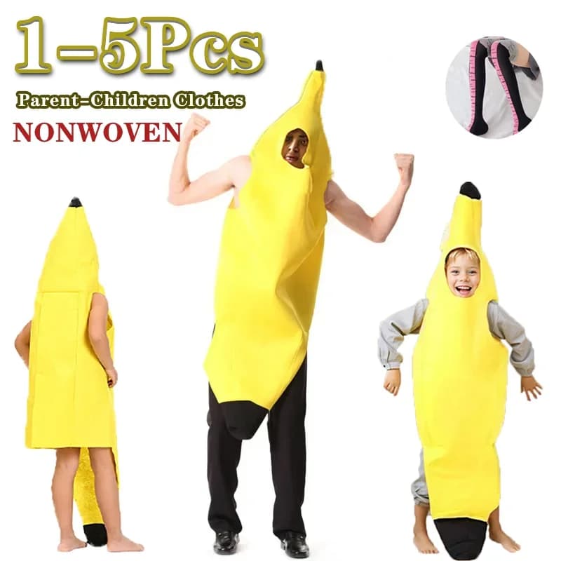 Halloween Banana cosplay Costumi di Halloween Costumi di performance per bambini Costumi di banana Costumi genitore-figlio