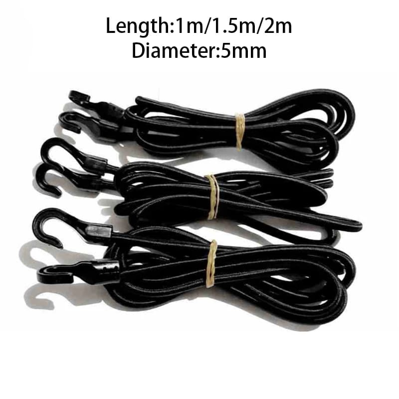 1m/1.5m/2m Heavy Duty elastico Bungee Shock Cord Strap Stretch gancio di plastica auto bagagli tenda Kayak barca canoa biciclette corda cravatta