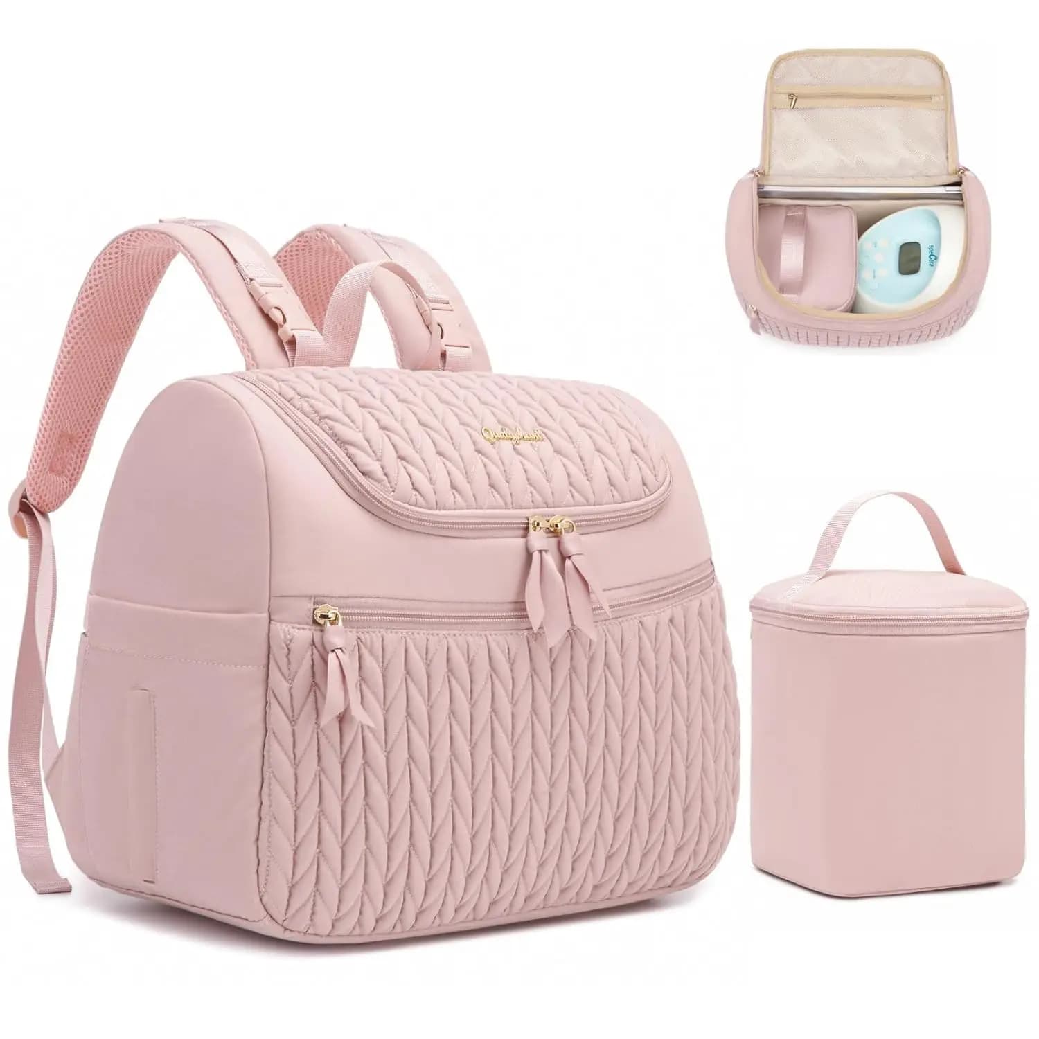 Zaino per tiralatte con borsa termica per Spectra S1/S2 e Medela, isolato, con tasca per laptop da 13 pollici, leggero e resistente all'acqua
