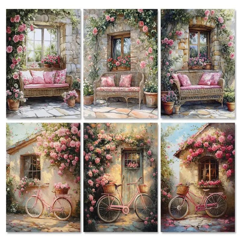 RUOPOTY Frame Paint By Numbers Waterfall Landscape Diy Acrylic Drawing On Canvas Flowers Paint By Numbers Kits For Wall Decor
