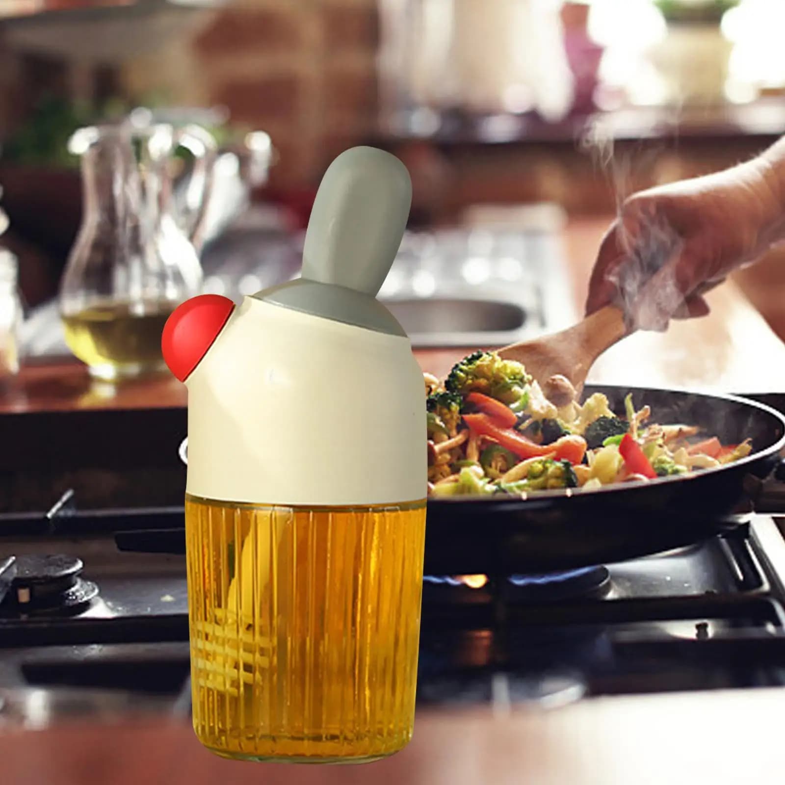 Glass Storage Jars Spice Containers Set with Lids, Seasoning Bottles Kitchen Accessories