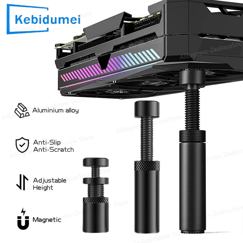 Supporto per tutore GPU per scheda grafica Staffa per supporto per scheda video in lega di alluminio Staffa per supporto GPU Sag Staffa per montaggio su custodia per PC per computer