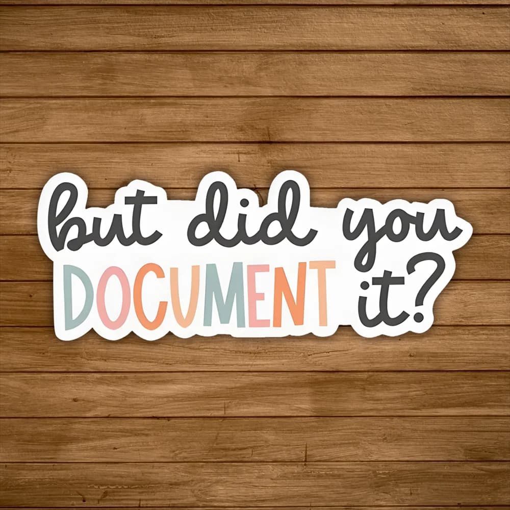 10 pezzi "But Did You Document It" adesivo colorato decalcomania in vinile per divertimento motivazionale arredamento per ufficio laptop bottiglie d'acqua e raccoglitori