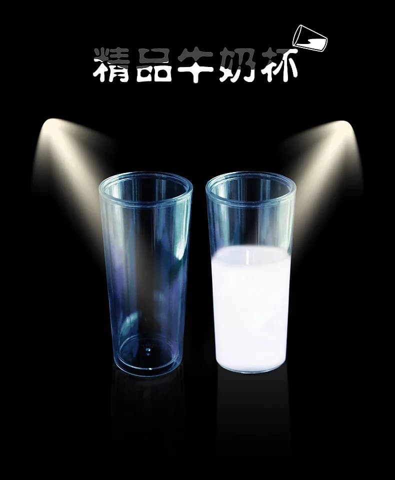 Super Wonder Tazza di Vetro per Latte, Trucchi di Magia da Palcoscenico e da Strada, Illusioni e Accessori per Magia