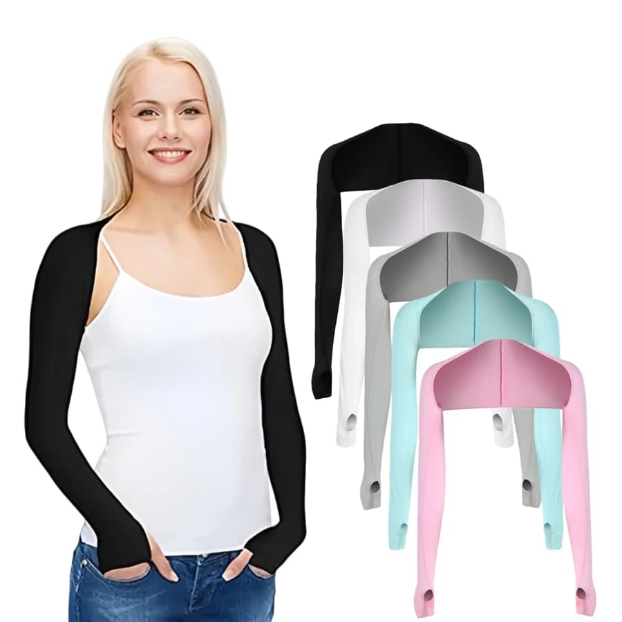 Manicotti OutdoorEssentials per Donna - Sciarpa UV da Golf con Maniche - Bolero per Allenamento - Protezione Solare per Braccia