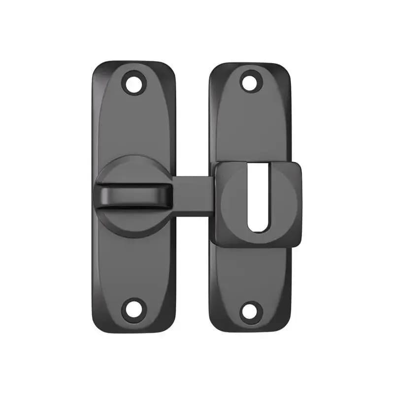 Serratura scorrevole a 90/180 gradi per la sicurezza domestica, piccola chiusura per cancelli, hardware antifurto, serratura di sicurezza in lega di zinco