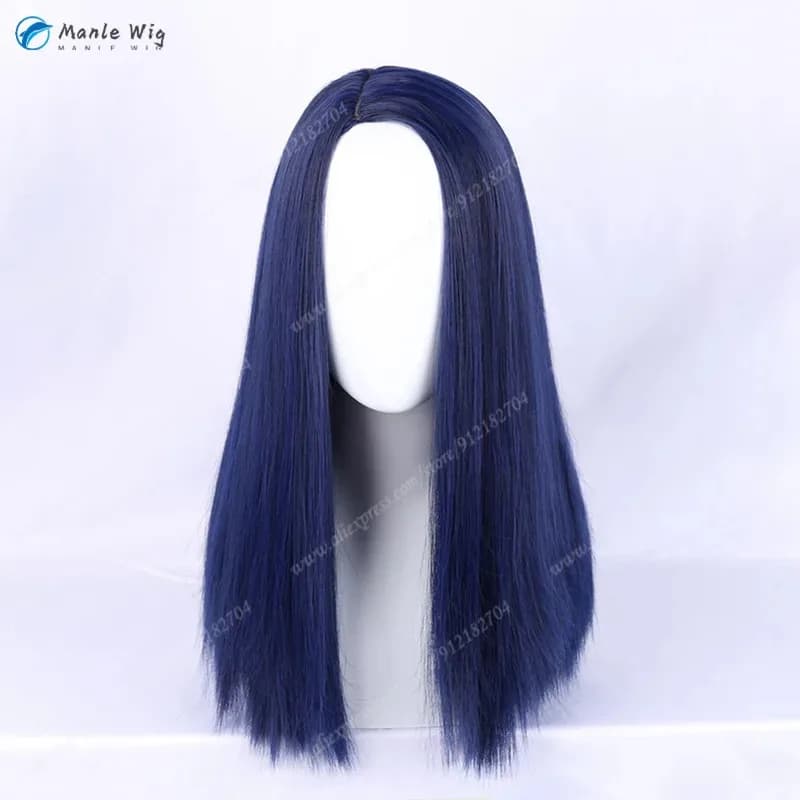 Parrucca cosplay LOL Arcane Anime Caitlyn Parted Blu Nero Capelli sintetici resistenti al calore Il sceriffo di Piltover Parrucche cvh;,78jh;5