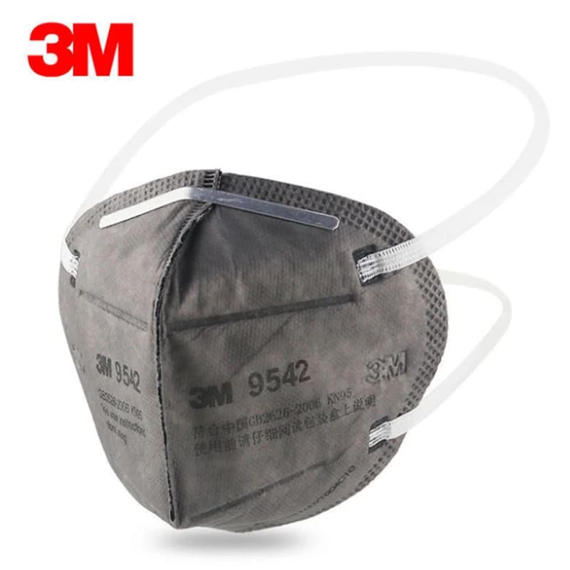 5 pz 3M9542 carbone attivo PM 2.5 maschera antipolvere tessuto non tessuto filtro pieghevole maschera antipolvere e foschia adulto N95