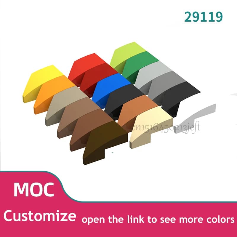 200 pz compatibile MOC Brick Parts 29119 29120 pendenza curva 2x1 Right Building Block particella fai da te Assmble Kid Puzzle Brain Toy