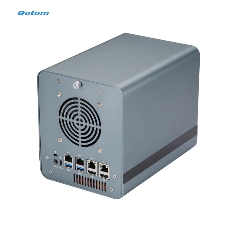 Qotom Q31031DS Core I3 10110U CPU 2 DDR4 2 M.2 4 SATA 3.0 Barebone 4 Bay NAS Storage Server