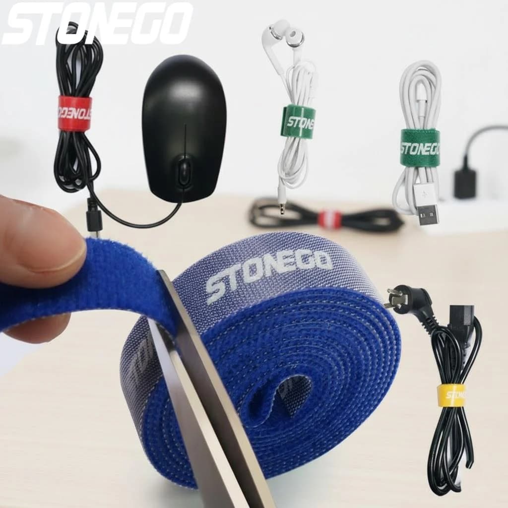 Fascette per cavi in nylon autoadesive, nastro biadesivo, organizer per la gestione dei cavi per elettrodomestici ed elettronica, 100 pezzi